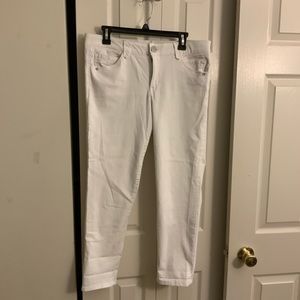 White democracy jeans ankle length size 12